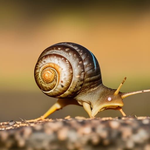 Snail Hunting Action Portrait: Close-Up Shot
