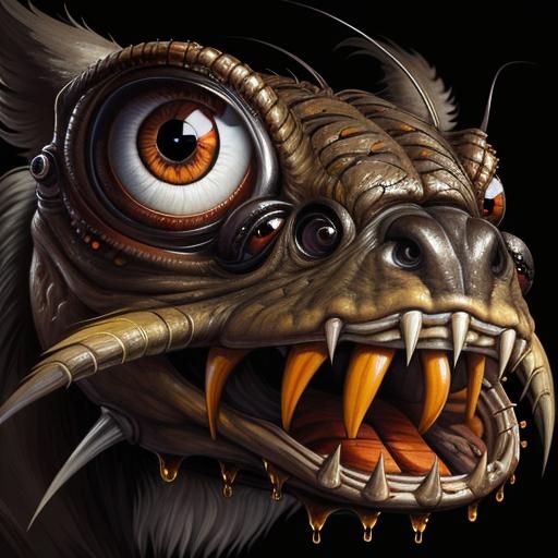 Creepy Animal with Eyes, in Lowbrow Digital Art