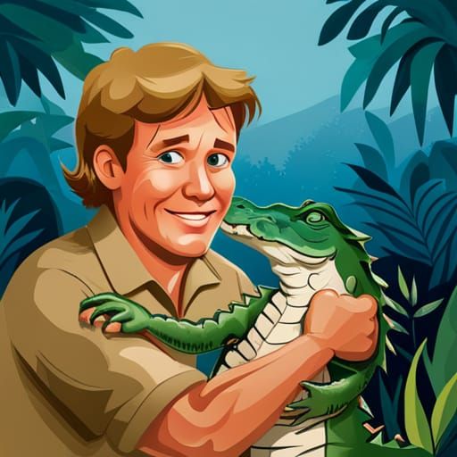 Man Hugging Crocodile with Perfect Hands
