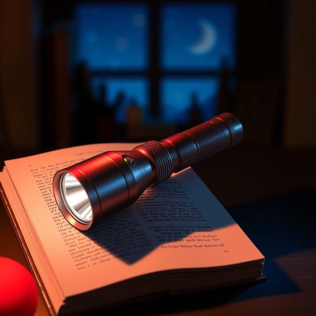 Dystopian Flashlight in a Flickering City