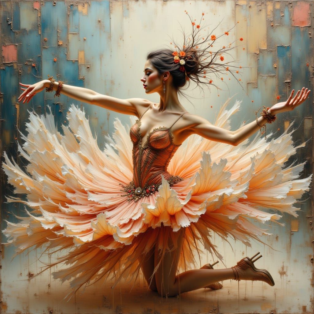 A sublime ballerina dancing