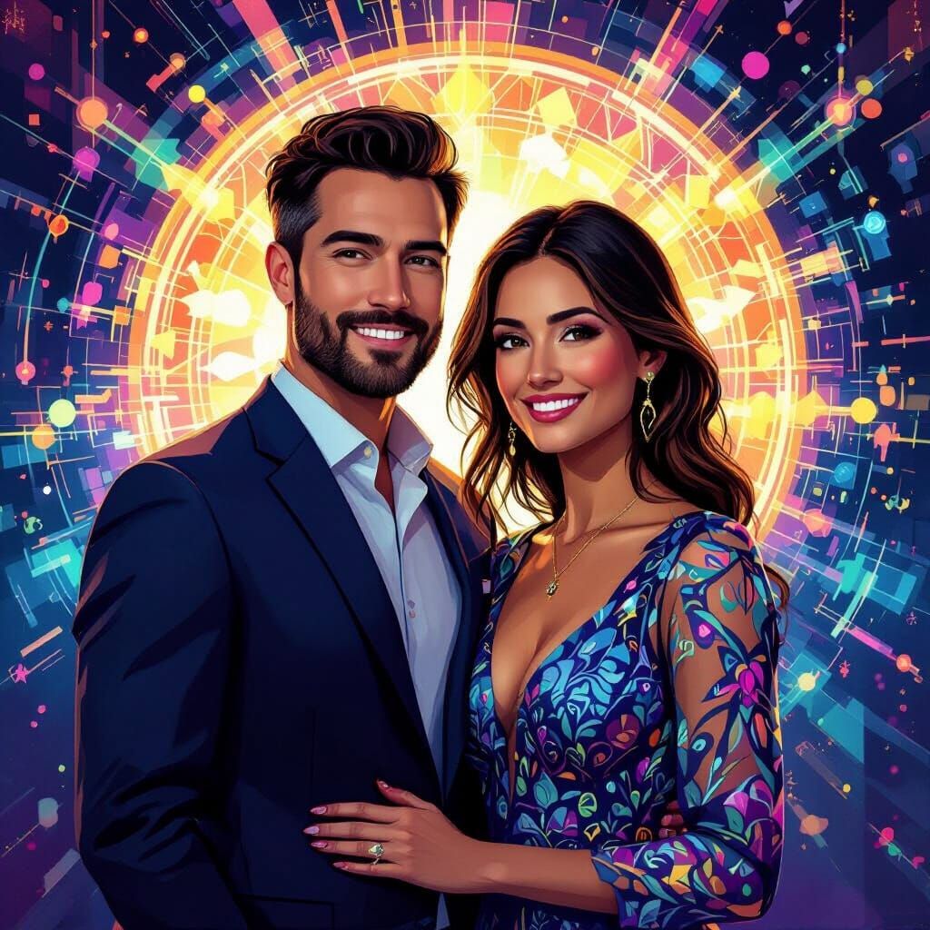 NFT Digital Painting of United Couple: Love Languages for Su...