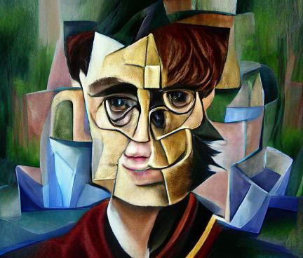Harry Potter Cubist Portrait Painting