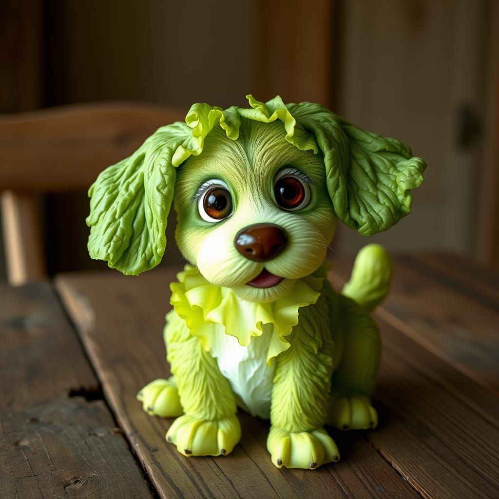 Lettuce Puppy: A Whimsical Botanical Creation