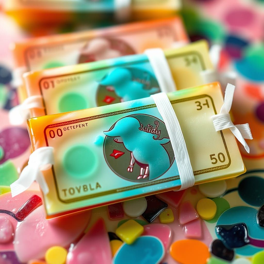 Edible Currency Notes in Pop Art Style