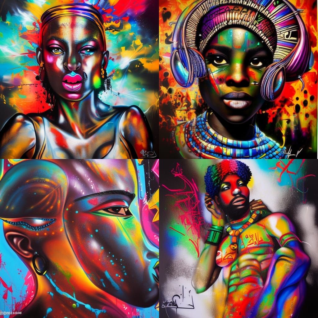 Egyptian Gods Graffiti Art in Ultra Quality