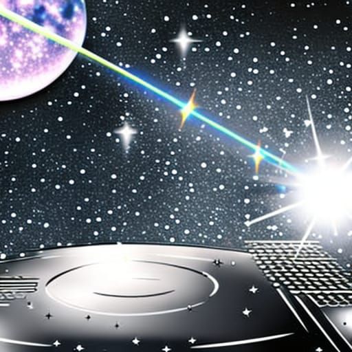 Laser Beams Converging on Silver Metal Plate