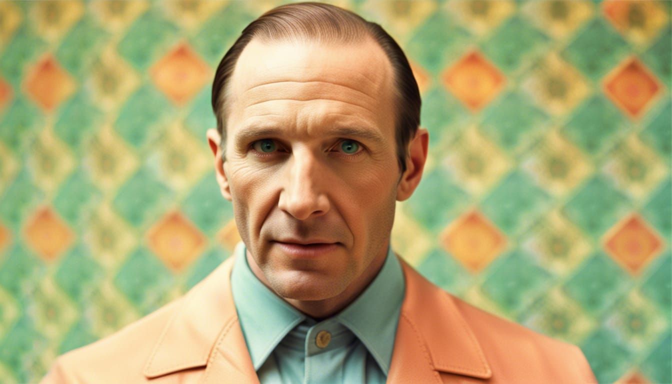 Surreal Ralph Fiennes as Hannibal, Retro Portrait