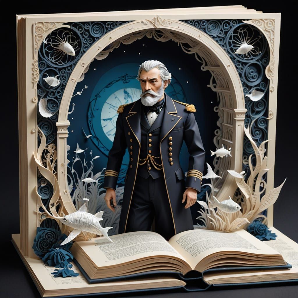 Captain Nemo's Submarine: 3D Paper Sculpture