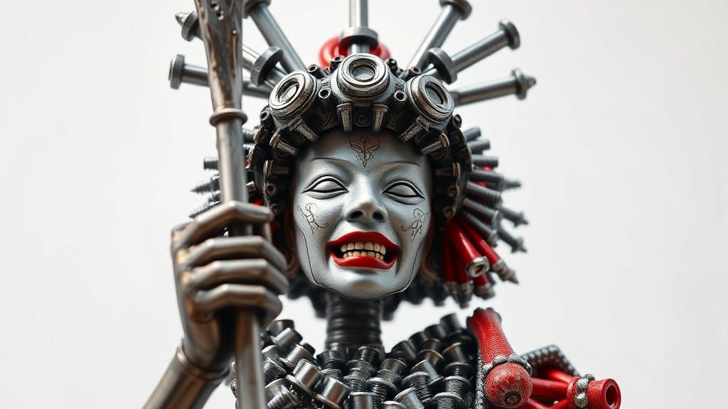 Realistic GEISHA Sculptures from Industrial Waste in a Cyber...