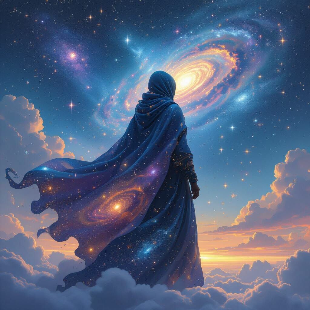 Nebula Person: A Cosmic Portrait