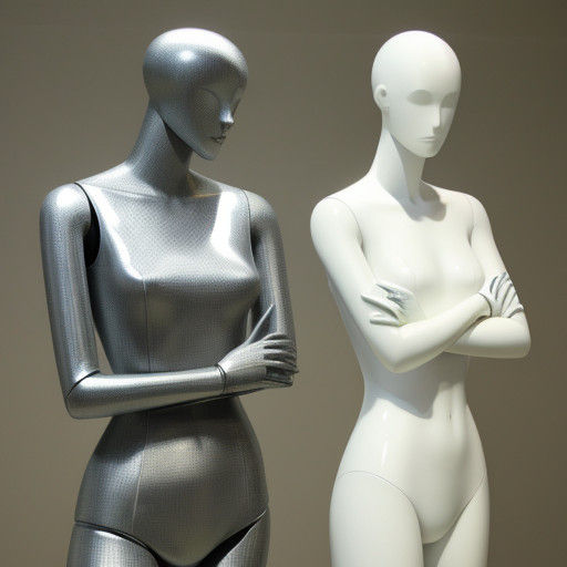 Posed Mannequins in Unconventional Stances