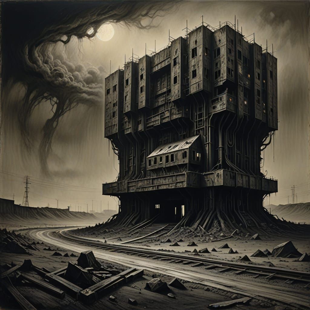 Retro-Futuristic Desert Motel Billboard