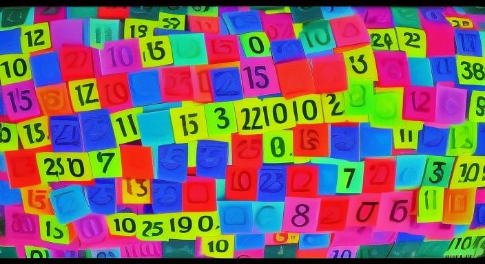 Colorful and Detailed Number 10000 Digital Art