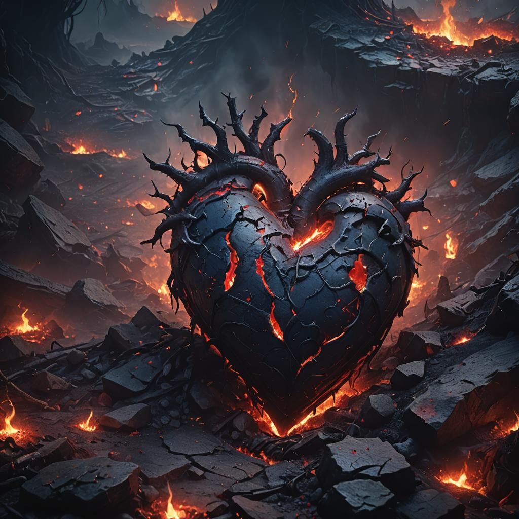 Broken Heart in Hell: A Dark Fantasy Concept