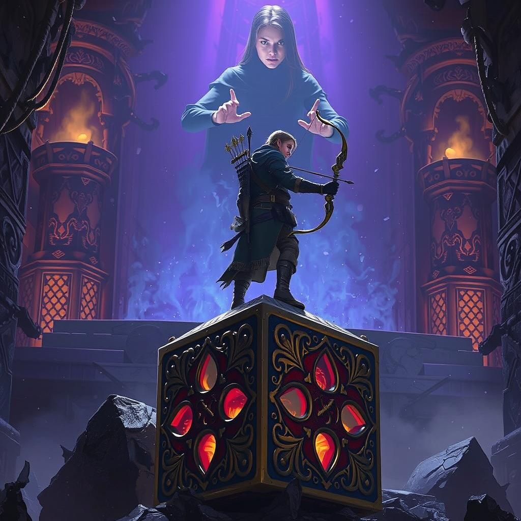 Ranger on Dice: Dark Fantasy Concept Art