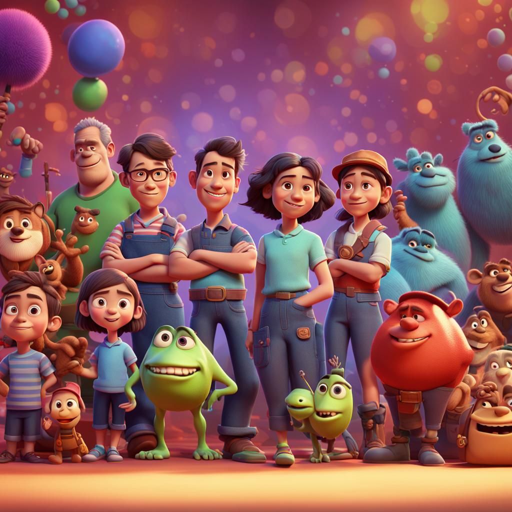 Pixar Style People in 3D Digital Art
