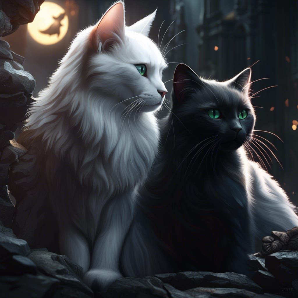 Symbolic Cats: War and Peace in Detailed Painting