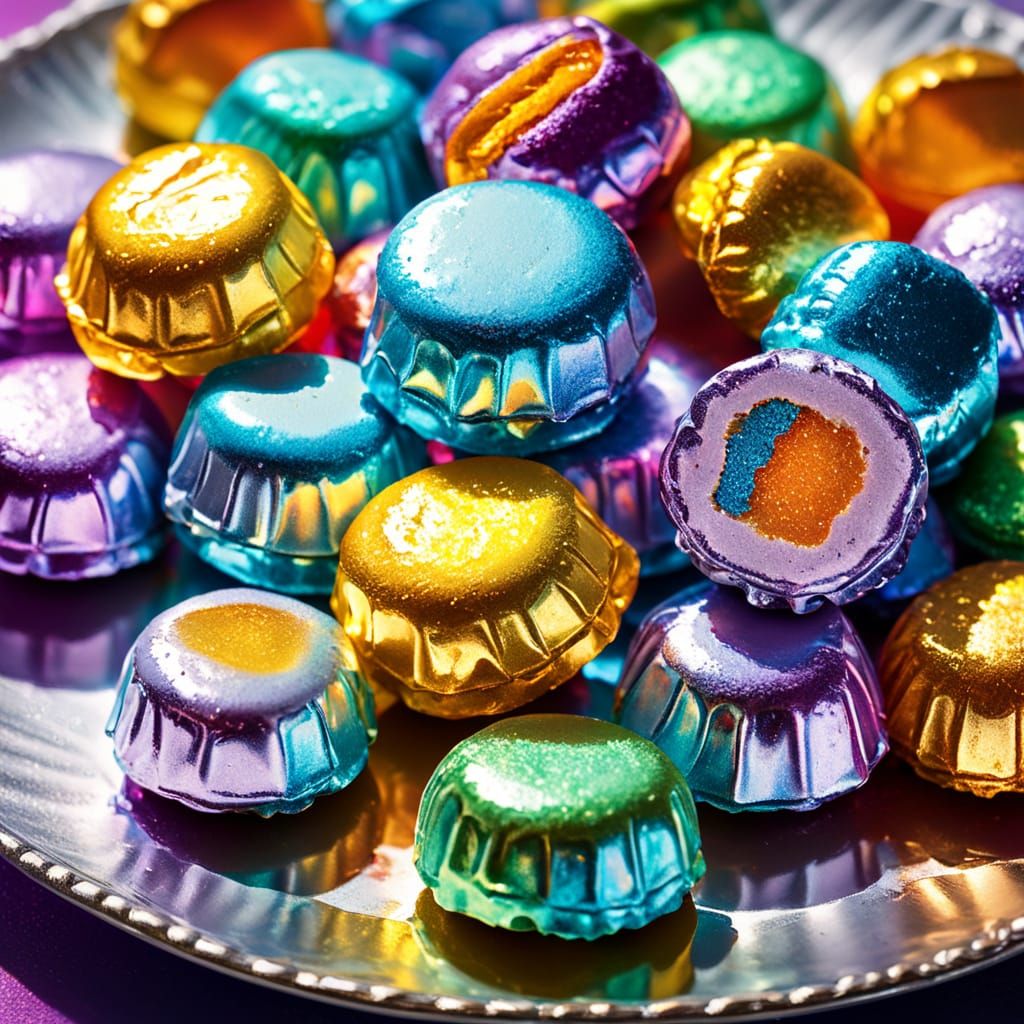 Colorful Candies Still Life in Fauvist Style