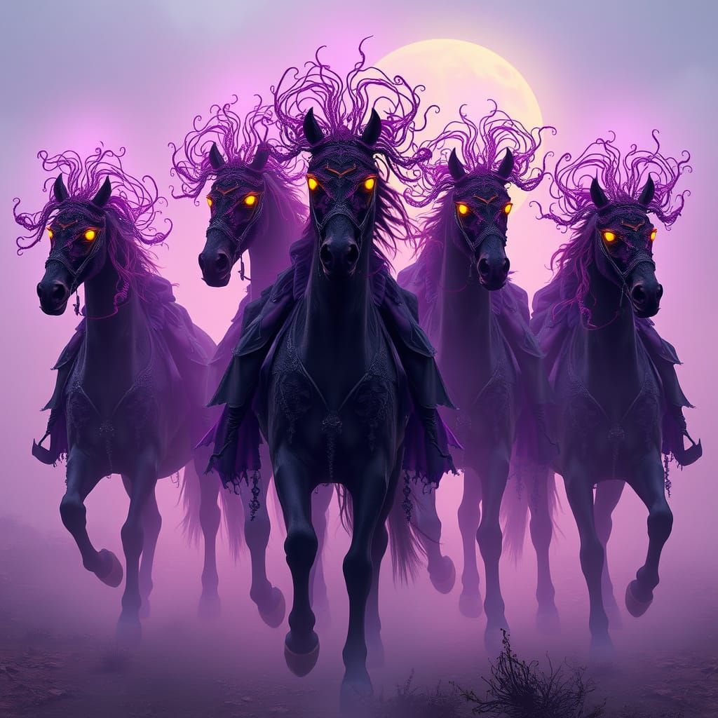 Four Horsemen of Social Anxiety in Eerie, Victorian-Inspired...