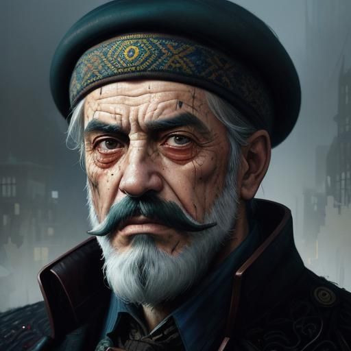 Epic Cinematic Portrait of a Turkish Gentleman in a Dramatic...