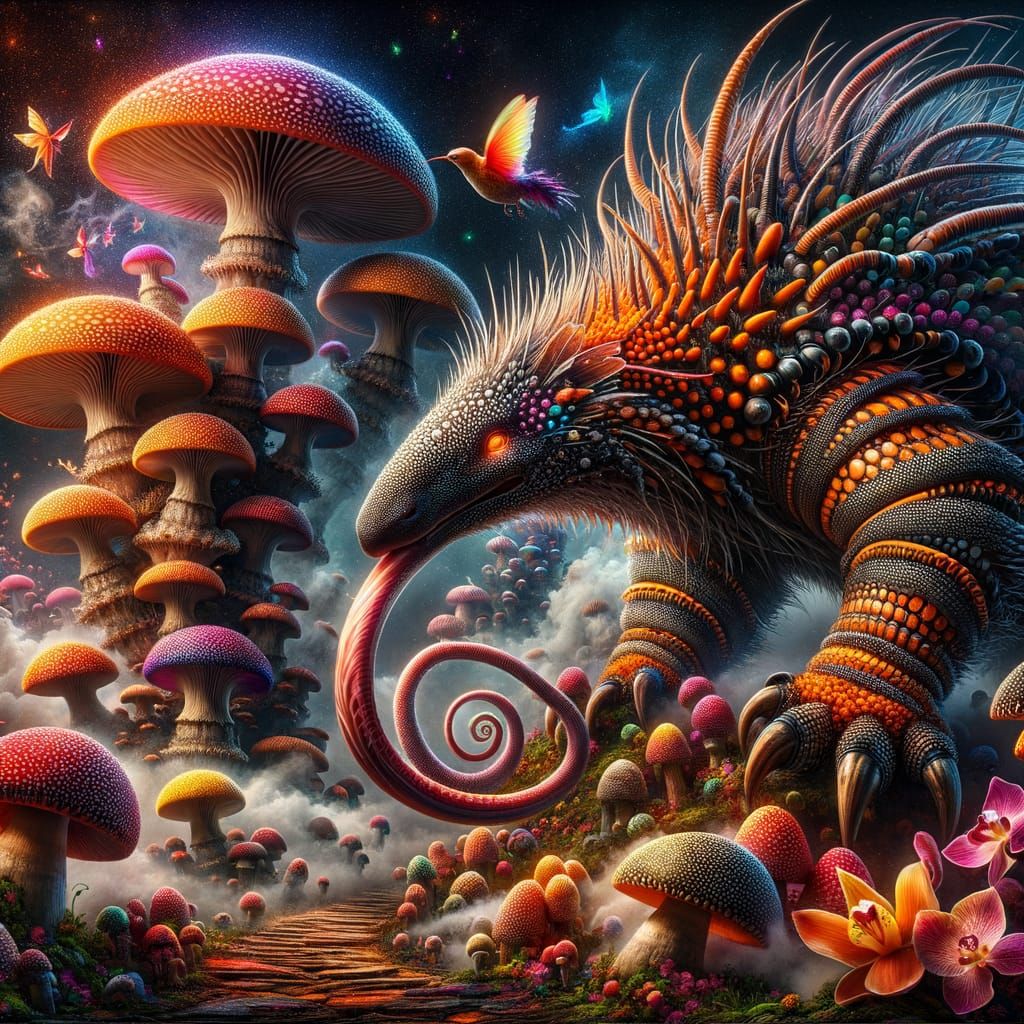 Hybrid Cloud Creature with Elven Rings