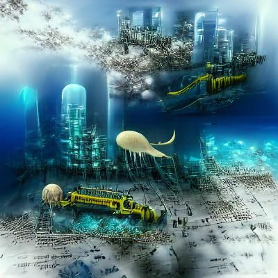 Lively Coral Cityscape Under the Sea
