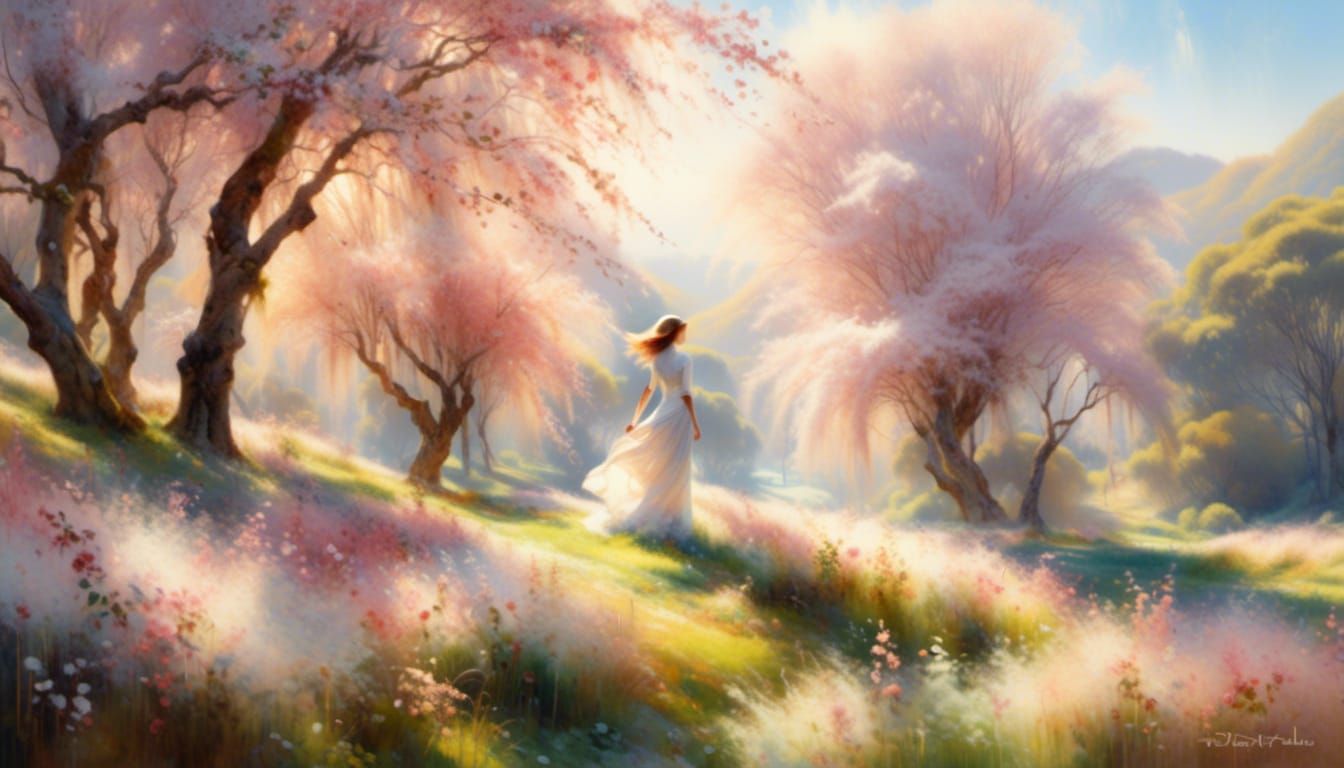 a breeze through the blossoms