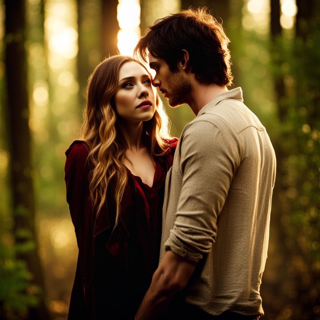Wanda Maximoff and Damon Salvatore's Enchanted Forest Embrac...