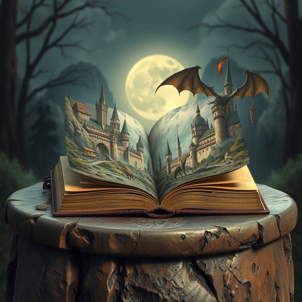 Surreal Leather-bound Book Transports Viewers to Whimsical W...