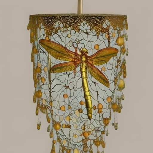 Demon in Glass Tube with Dragonfly Wings