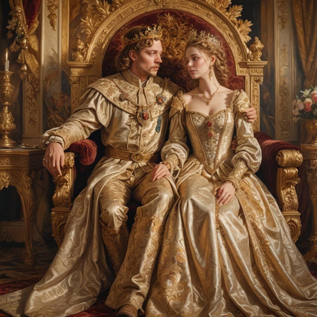Romantic Royal Couple in Renaissance Style