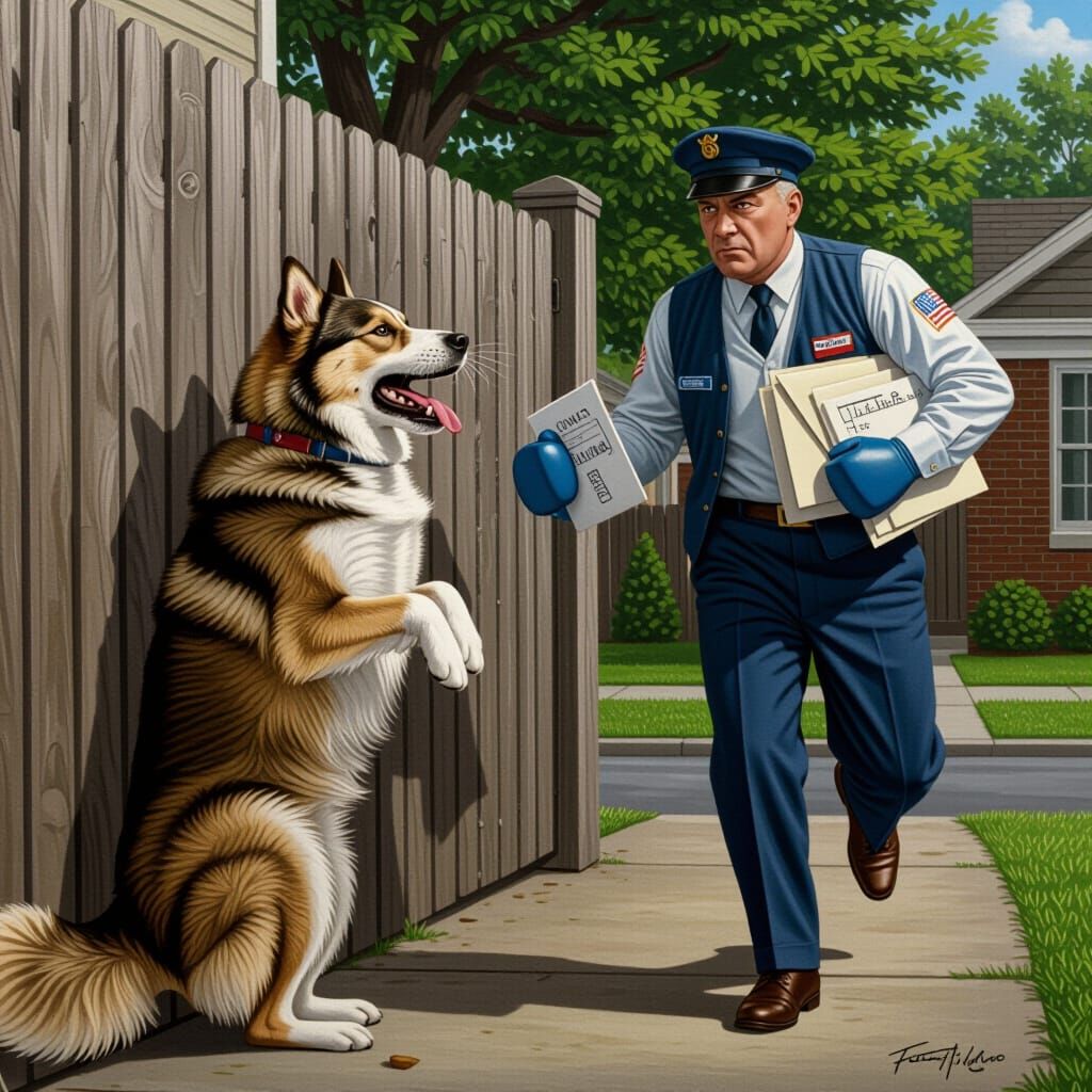 Epic Dog vs. Mailman Rivalry Artwork