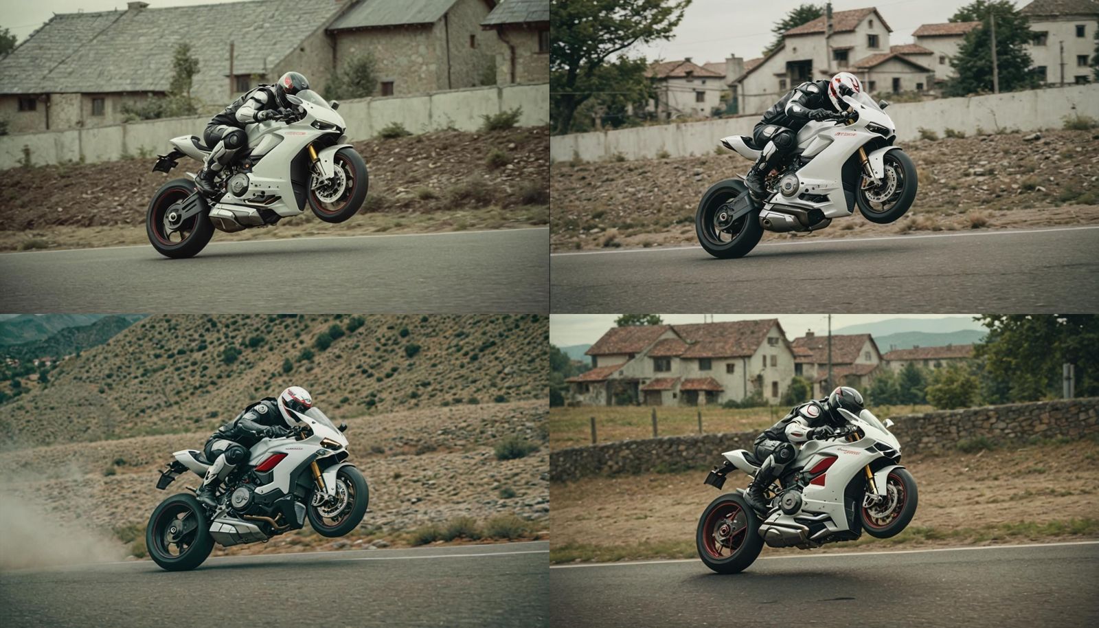 Cyborg Vampire on Ducati in Medieval Armor