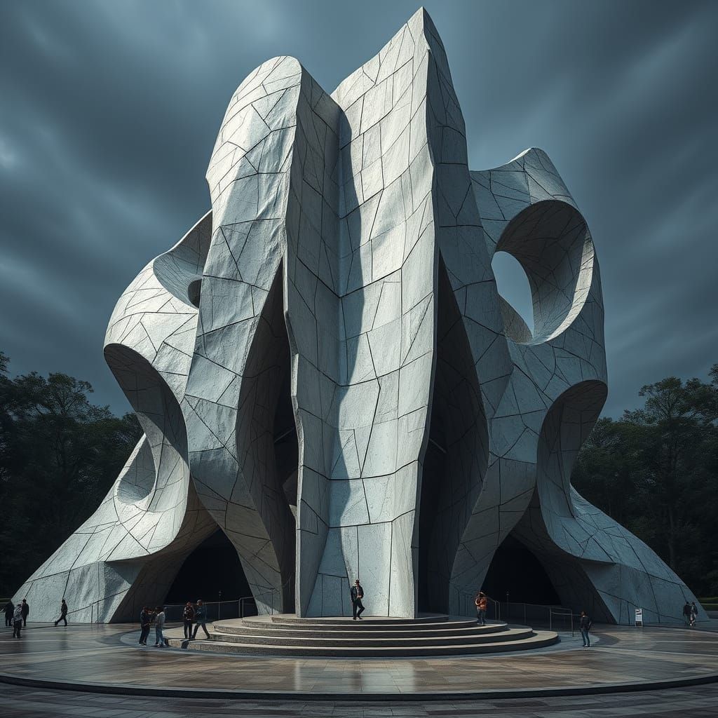 Hyperrealistic Abstract Sculpture in Cinematic Lighting