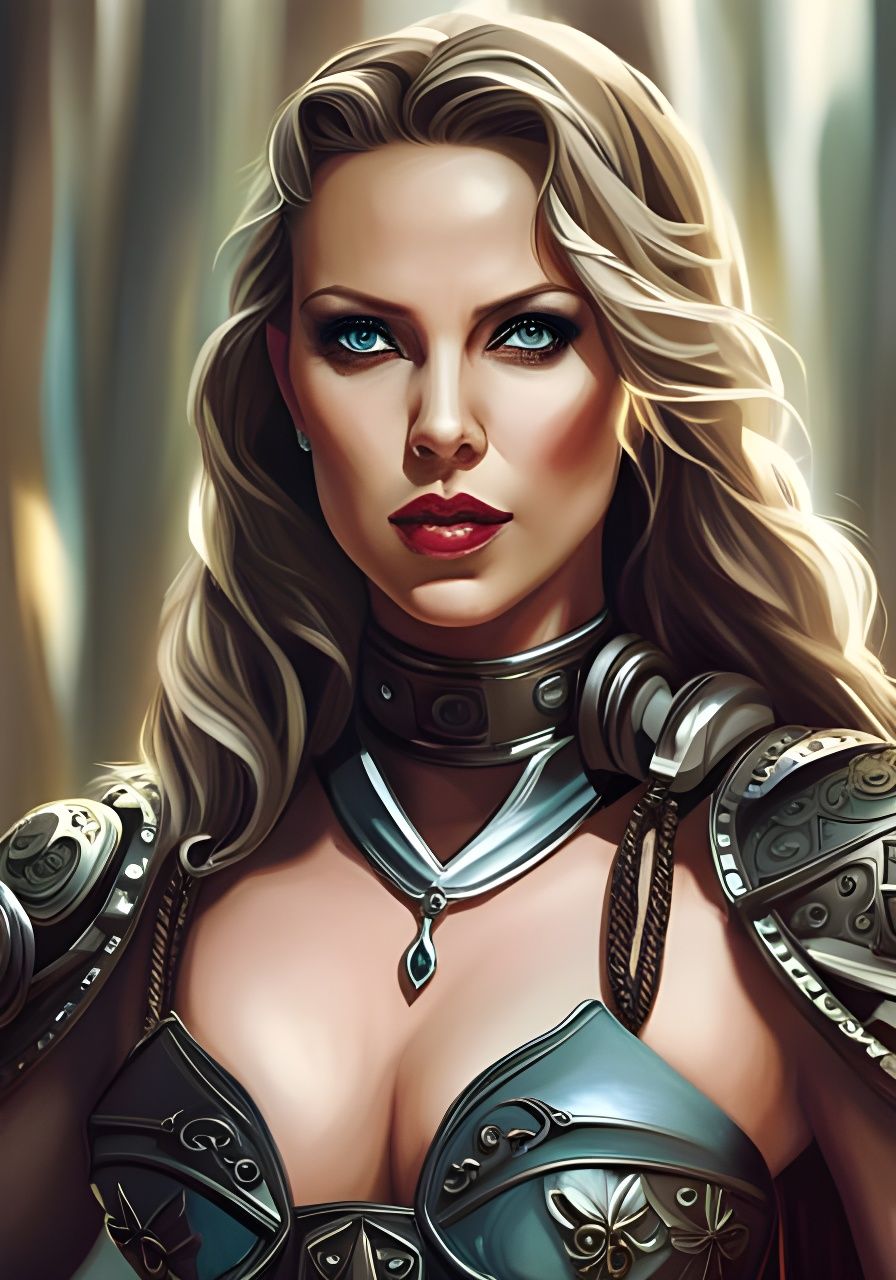 Charlize Theron as Viking Warrior Portrait