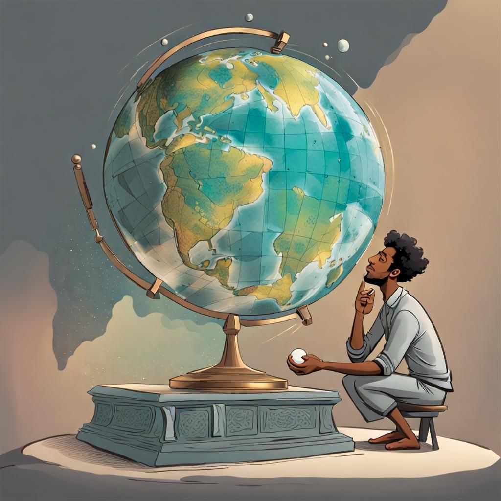 South Asian Person Shaping World with Imagination