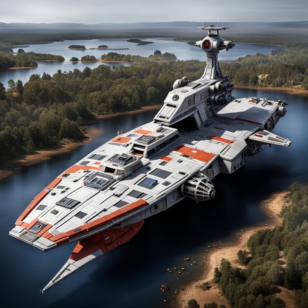 Star Wars Rescue Ship in Flight