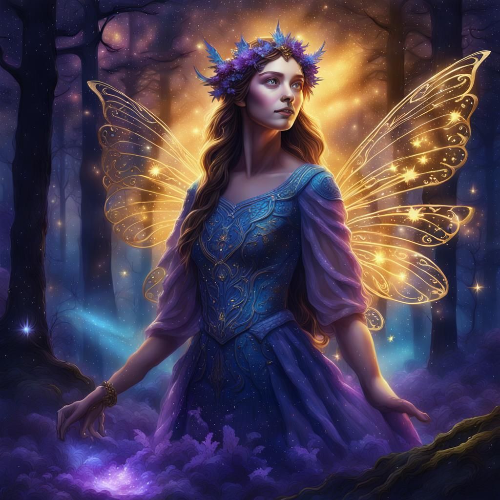Fairy in Magical Forest, Greg Rutkowski Style