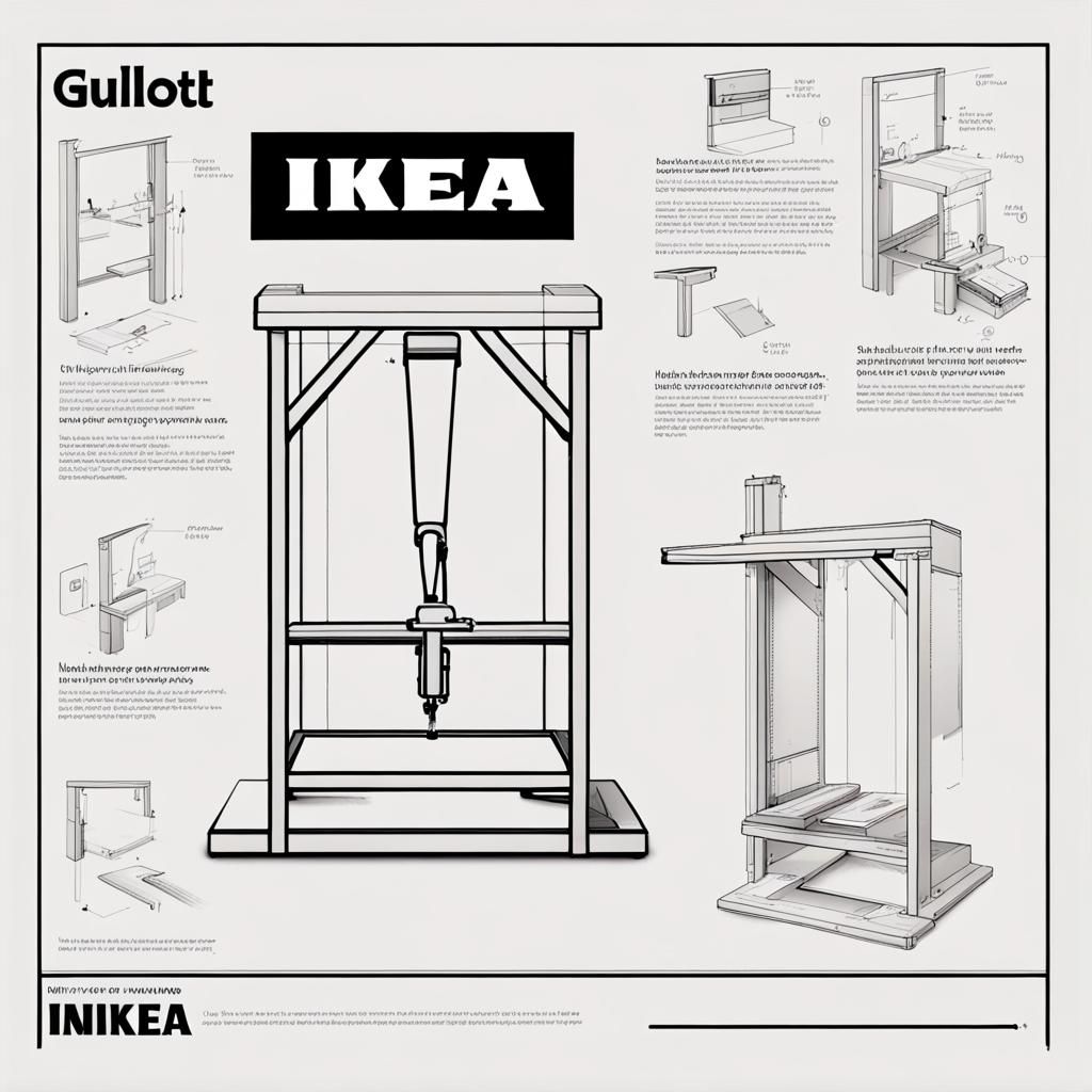 IKEA Style Guillotine Assembly Manual: Dark Humor