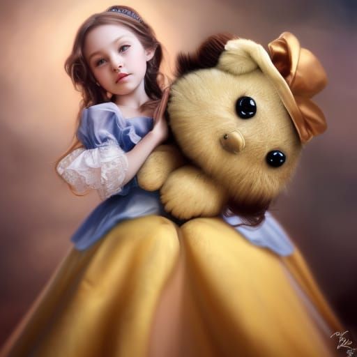 Young Princess Belle was not so happy with her birthday pres...