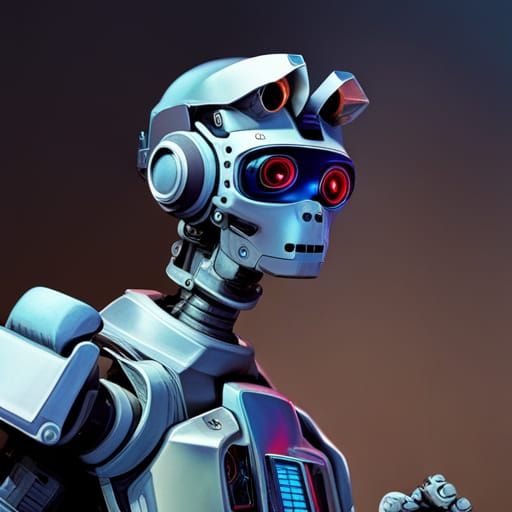 Johnny 5 as Human: Hyperrealistic Concept Art