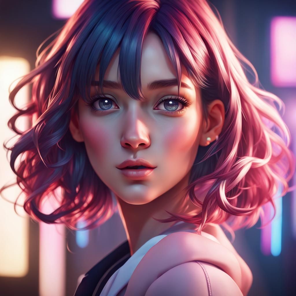 Monica: Doki Doki Portrait by Greg Rutkowski