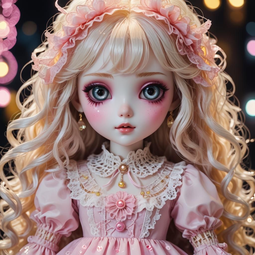 Kawaii Horror Doll in Anime Style