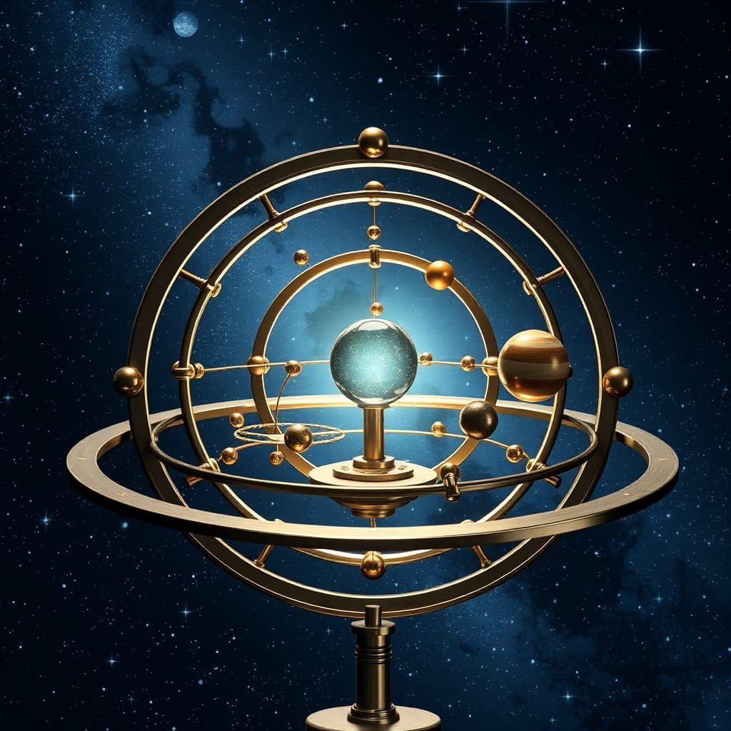 Celestial Orrery: A Digital Art Cosmic Model