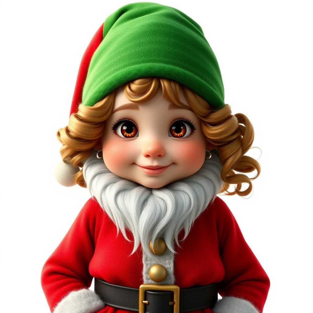 Young Christmas Dwarf with Vibrant Attire