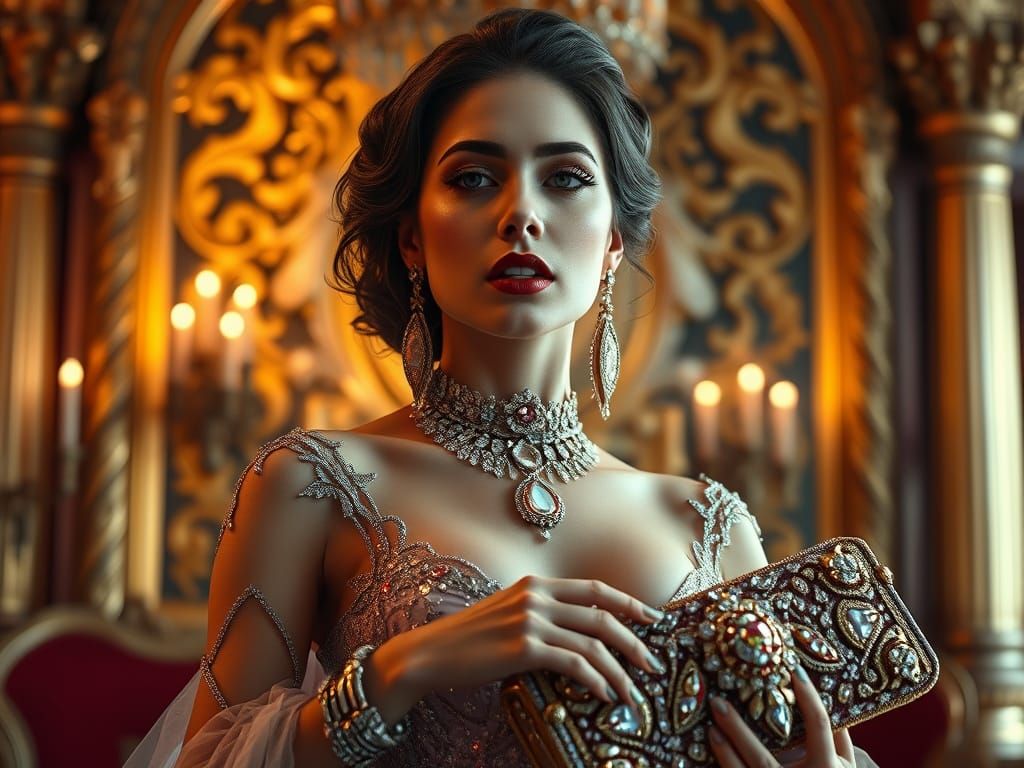 A Haunting Portrait of Elegance in Despair