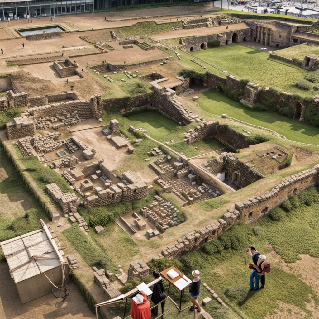 Unearthing History: Archaeological Dig Site of Roman Ruins
