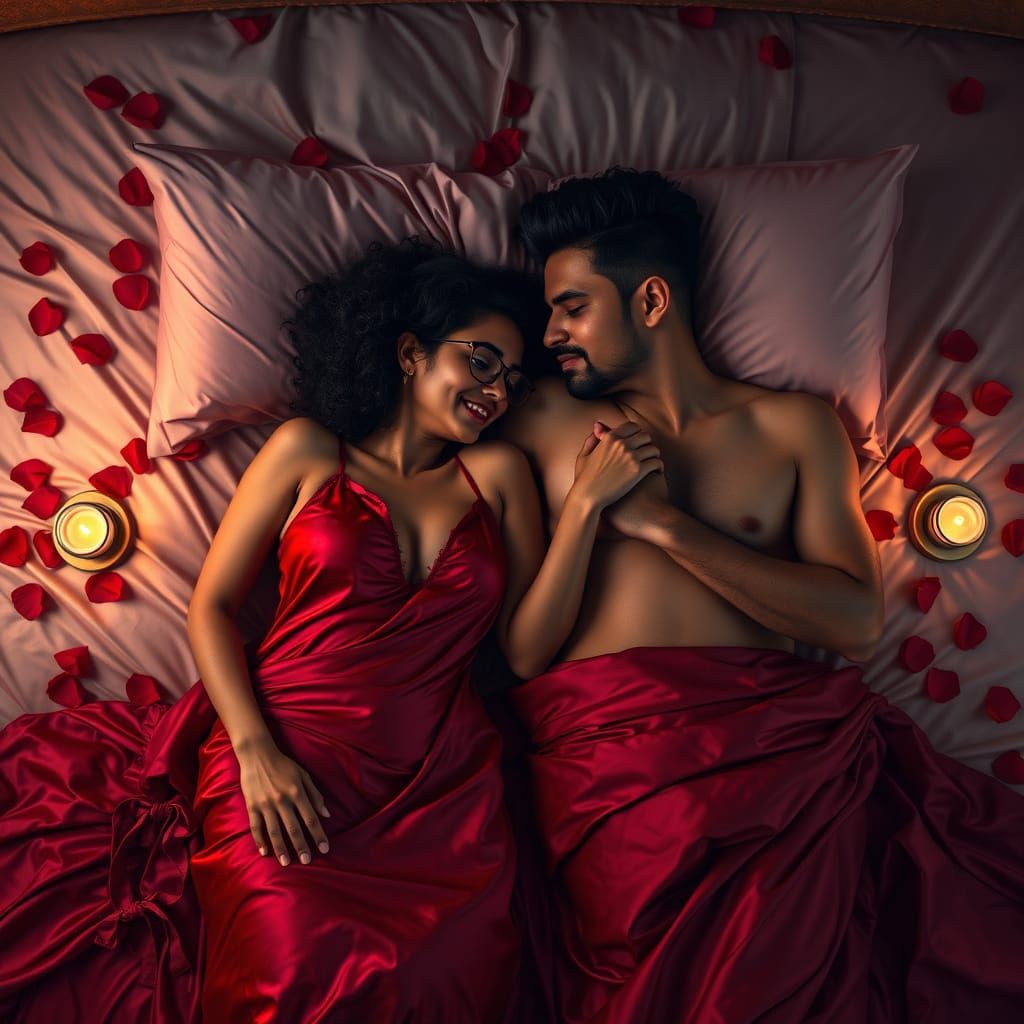 Romantic Indian Couple in Fantasy Concept Art