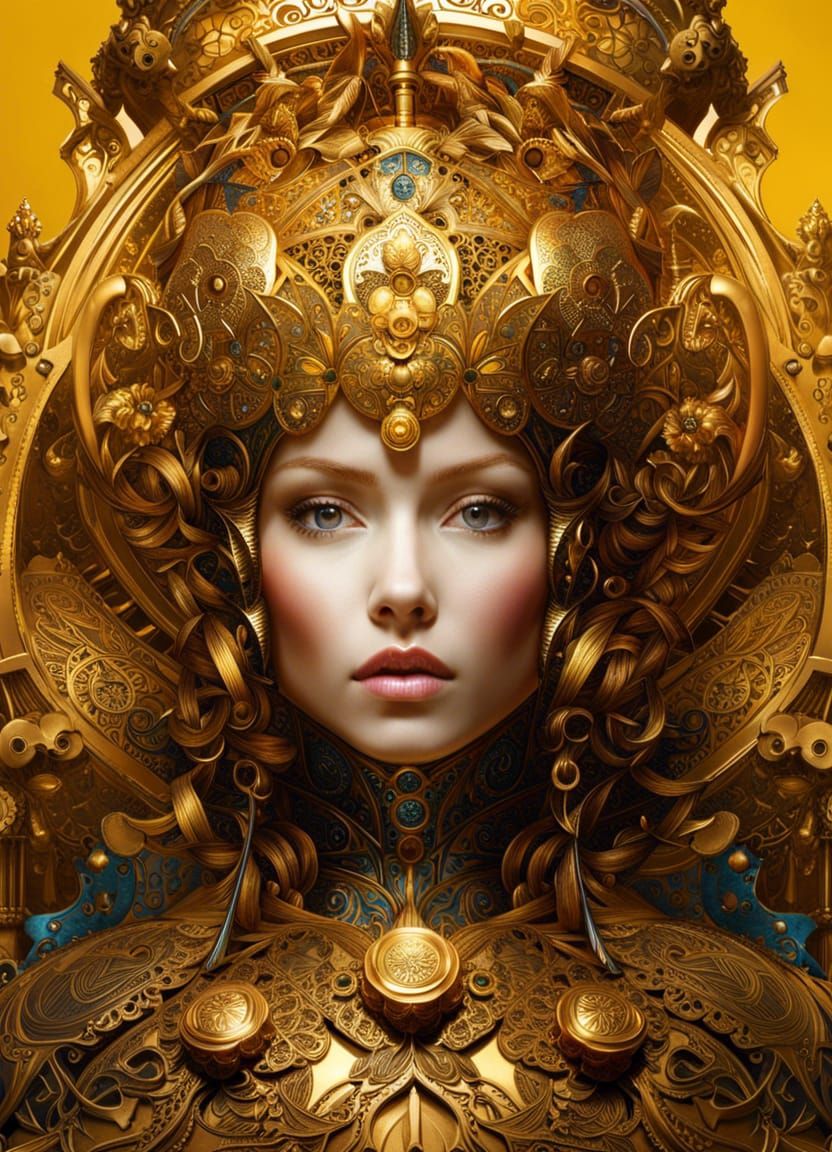 Gold Filigree Trophy: A Digital Masterpiece
